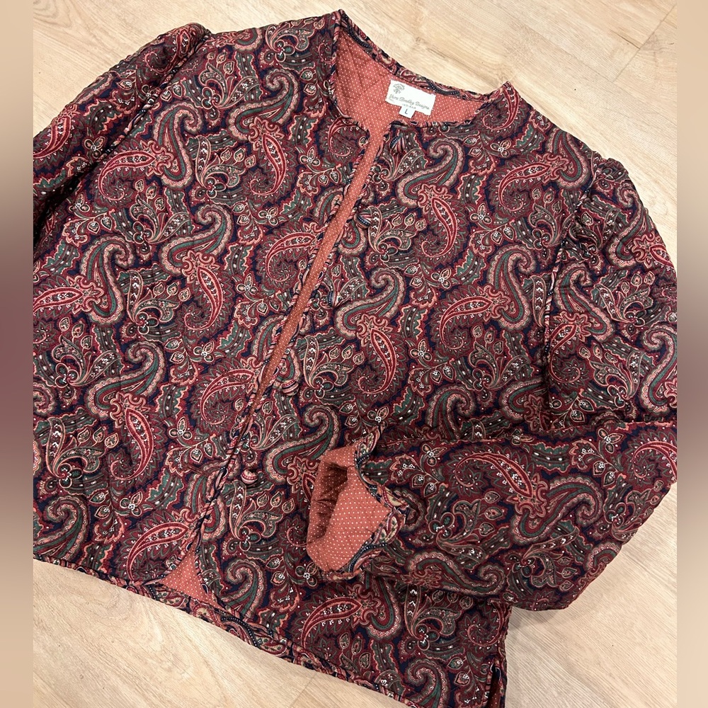 Vintage Vera Bradley Paisley Quilted Jacket in Red and Green